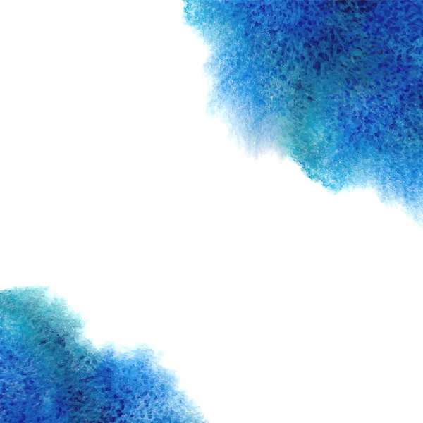 Aquarelle, texture fond grunge en bleu . — Image vectorielle