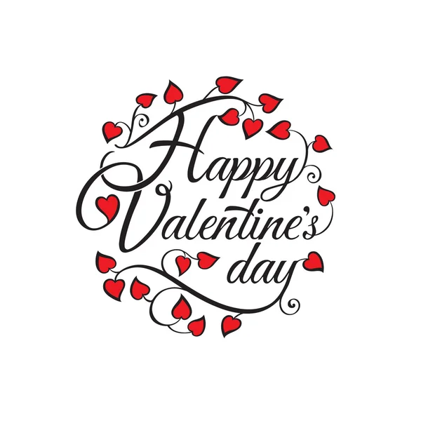 Fehér alapon piros szívek, Valentin-nap-üdvözlőlap. — Stock Vector
