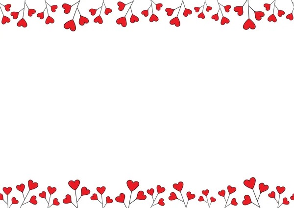 Fondo del Día de San Valentín. Marco sin costuras vectorial con espacio para su texto . — Vector de stock