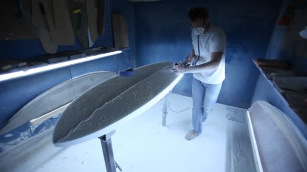 Surfboard Shaper — Stock Video