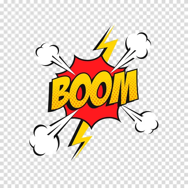 Vector Comic Sound Effect Cartoon Speech Bubble Phrase Boom — Stock Vector