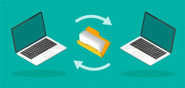 Descargar Proceso Subir Archivos Internet Computadora Concepto Transferencia Archivos Ilustración — Archivo Imágenes Vectoriales