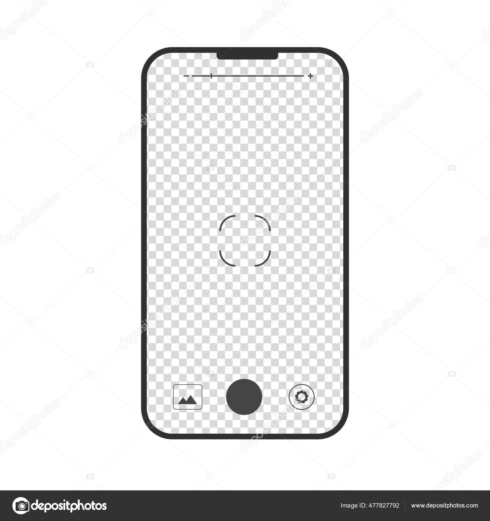 Mobile Phone Camera Interface Transparent Background Focusing Screen Camera Take Stock Vector Image By C Konakhovska