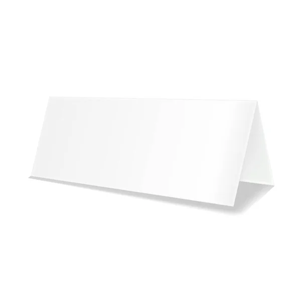 Beyaz Arka Planda Yumuşak Gölgeli Gerçekçi Çift Katlı Kağıt Broşür — Stok Vektör