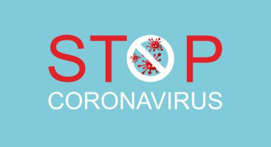COVID-19 or stop Coronavirus concept banner. Virus wuhan from China. Dangerous virus logo vector illustration.