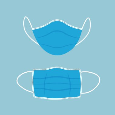 Medical mask protects against COVID-19 or stop Coronavirus concept banner. Virus wuhan from China. Vector illustration.