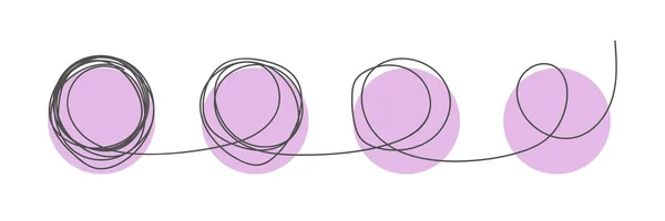 Ensemble Cercles Gribouiller Dessinés Main Avec Des Échantillons Couleur Dessin — Image vectorielle