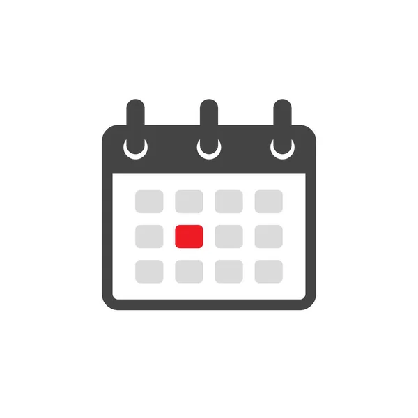 Kalendersymbol Kalender Und Hervorgehobenes Datum Darauf Logo Vorlage Veranstaltungs Oder — Stockvektor
