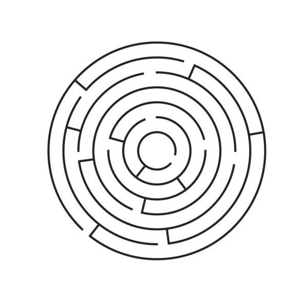Kör Labirintus Labirintus Sablon Vektor Illusztráció Elszigetelt Fehér Háttér — Stock Vector