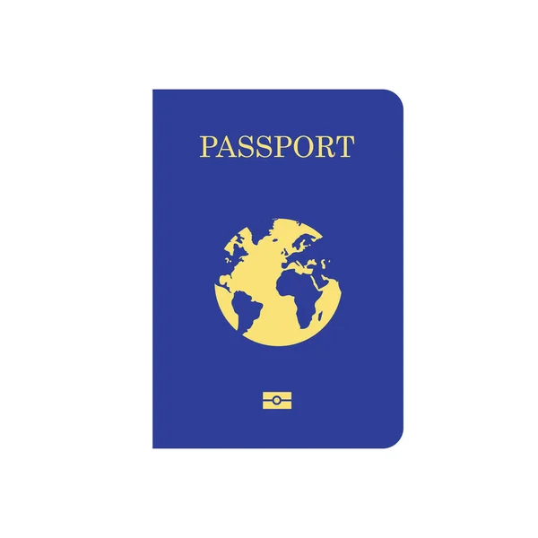 Projeto Plano Ícone Passaporte Modelo Vetor Mockup Isolado Fundo Branco —  Vetores de Stock