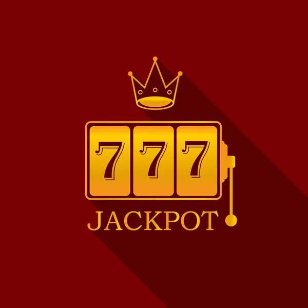 Rey Ranuras 777 Banner Casino Sobre Fondo Rojo Gran Ganar — Vector de stock