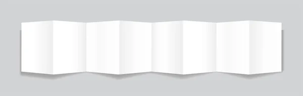 Brochures Réalistes Papier Bifold Horizontal Sur Fond Gris Avec Des — Image vectorielle