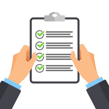 Sayfaları işaretle. Yapılacaklar listesi. İş mali anlaşması. Düz moda vektör illüstrasyonu. Ön görünüm.