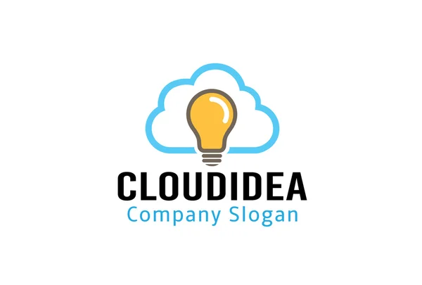 Idéia Nuvem Ilustração Projeto Logotipo —  Vetores de Stock
