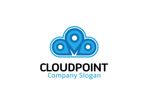 Chmura Punktów Logo Design Ilustracja — Wektor stockowy