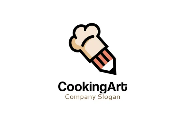 Illustrazione Disegno Del Logo Arte Cottura — Vettoriale Stock