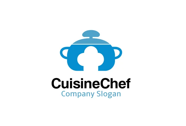 Cucina Chef Logo Design Illustrazione — Vettoriale Stock