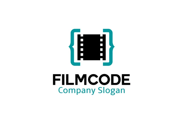 Código Filme Logo Design Ilustração —  Vetores de Stock