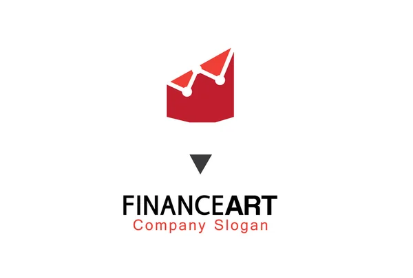 Finanças Arte Logo Design Ilustração —  Vetores de Stock