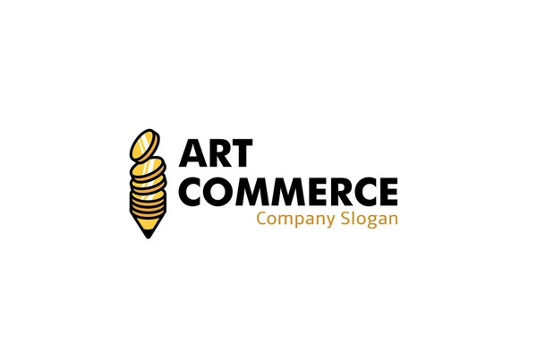 Art Commerce Symbol Logo Design Illustration — Stock Vector