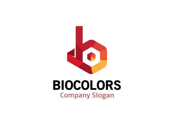 Bio Colores Logo Diseño Ilustración — Vector de stock
