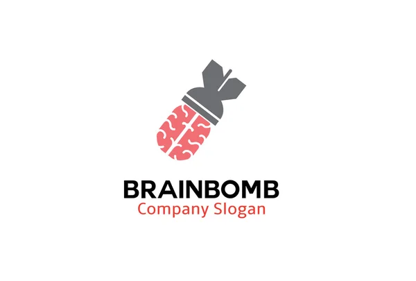 Hjärnan Bomb logotyp — Stock vektor