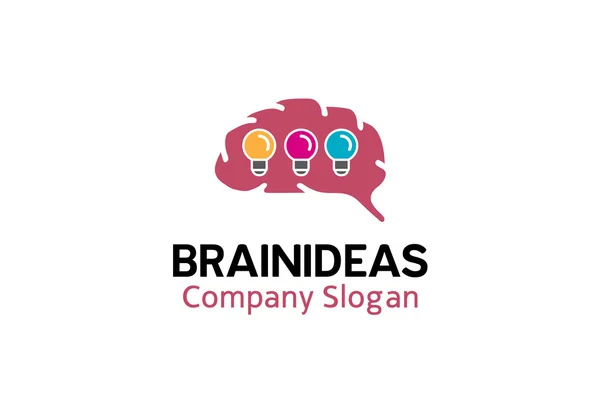 Ideias cerebrais Logo —  Vetores de Stock