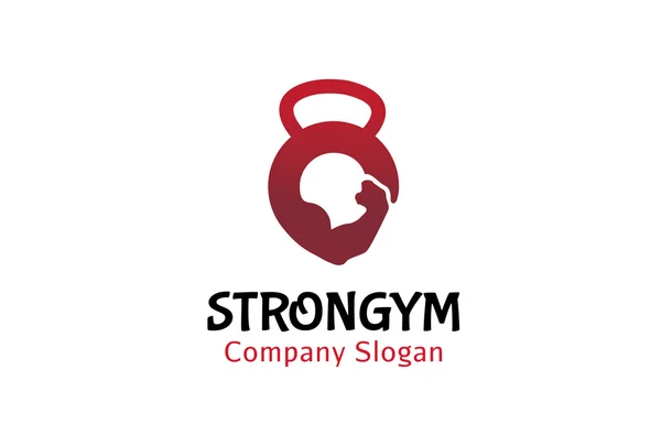 Mocne siłowni Logo — Wektor stockowy