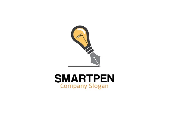 Smart penna logotyp — Stock vektor