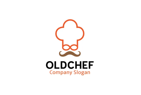 Logo del vecchio chef — Vettoriale Stock