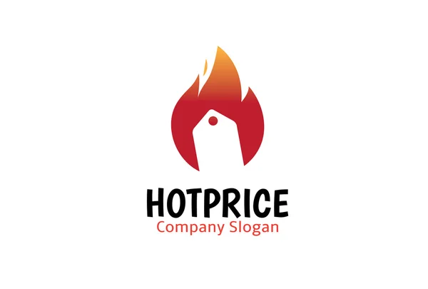 Forró árak Logo tervezés — Stock Vector