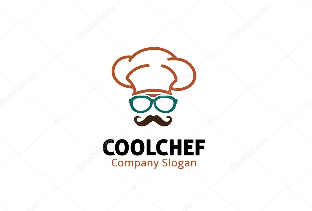 Cool Chef Logo Design Illustration