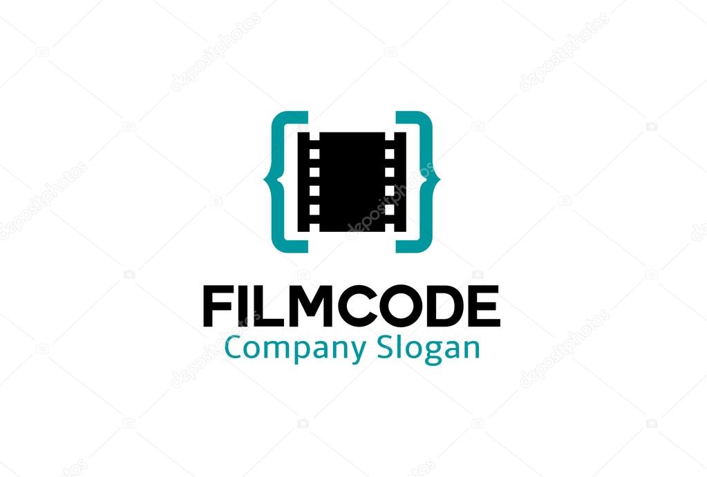 Film Code Logo Design Illustration