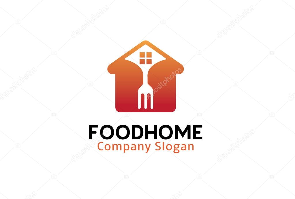 Food Home Logo Design Illustration