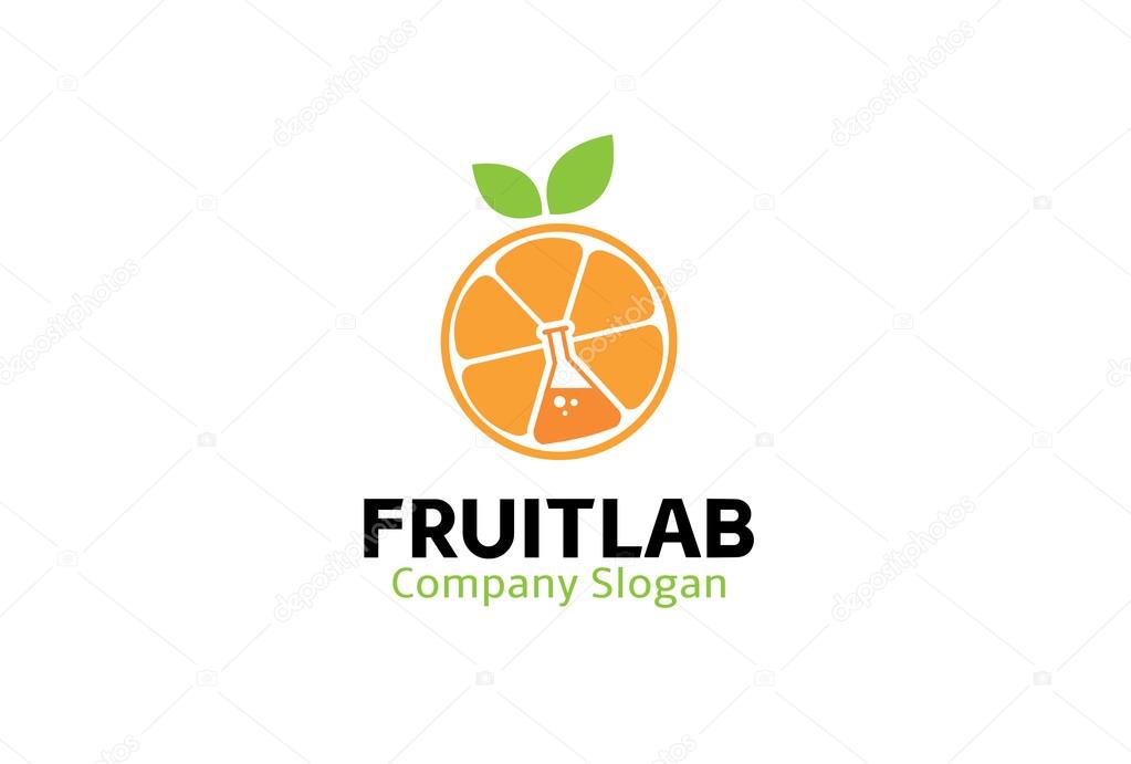 Fruit Lab Logo Design Illustration