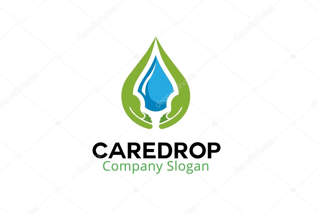 Care Drop Logo Design Illustration