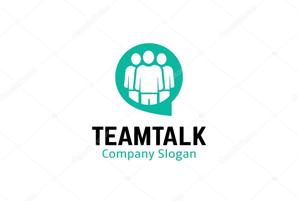 Team Talk Logo Design Illustration