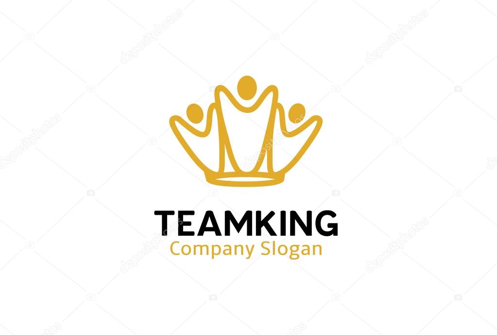 Team King Logo Design Illustration
