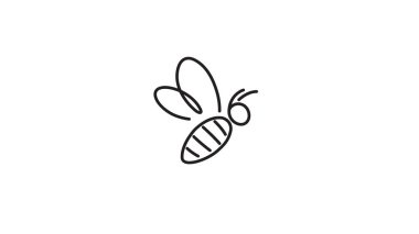 Yaratıcı Arı Böceği Soyut Logosu