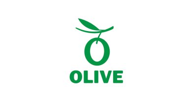 Yaratıcı Zeytin Alfabe Sembol Logo Vektörünü Bırakıyor