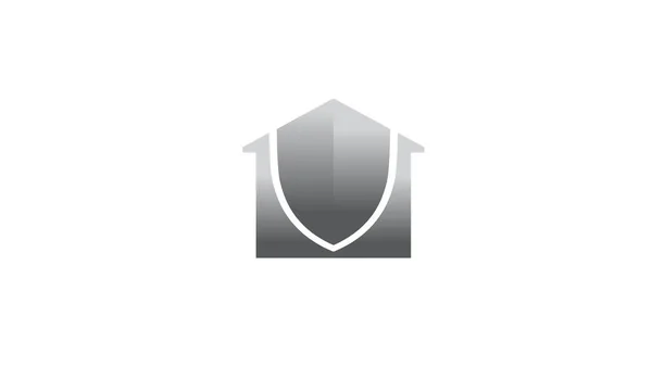 Creative Shield House Logo Vector — Vetor de Stock