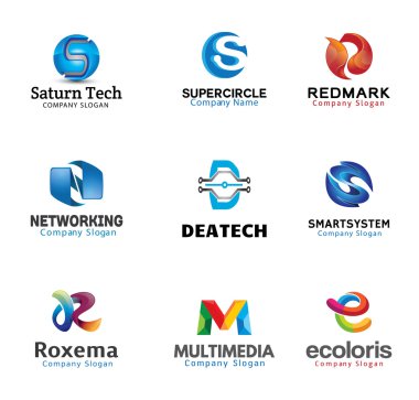 Parlak yaratıcı harfler tasarım