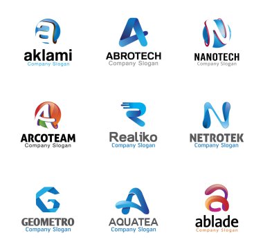 Parlak yaratıcı harfler tasarım