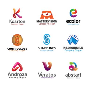 Parlak yaratıcı harfler tasarım