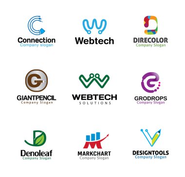 Parlak yaratıcı harfler tasarım