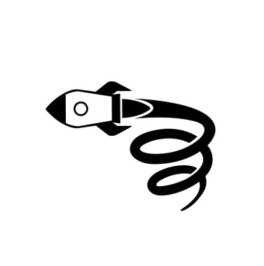 Uçan Roket Kara Duman Logo Vektör Sembolü