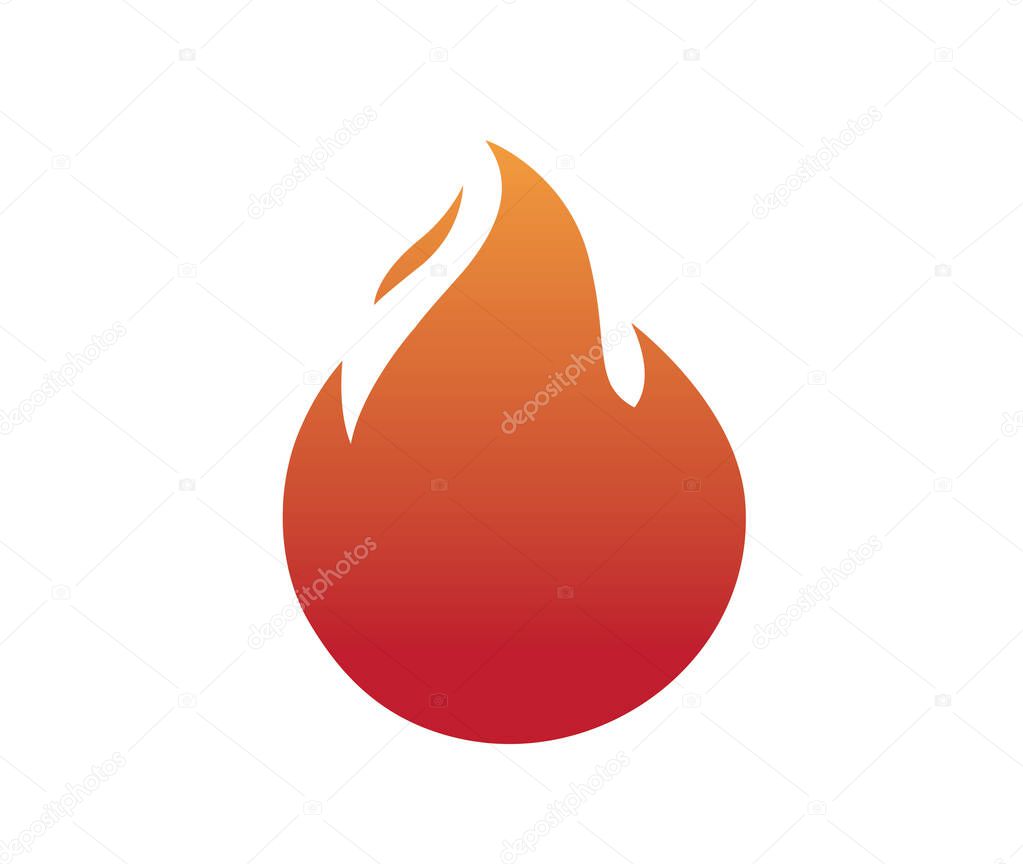 Hot Flame Fire Logo Vector Symbol Design