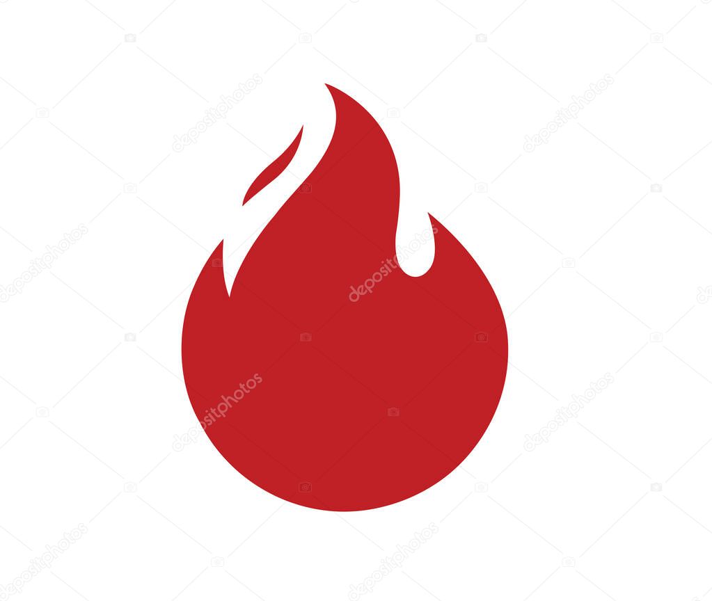 Hot Flame Fire Logo Vector Symbol Design
