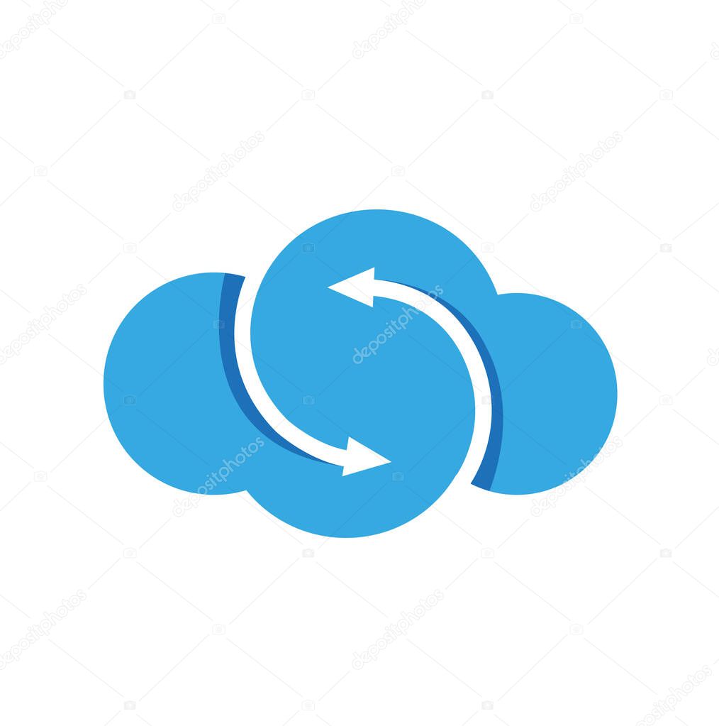 Creative Cloud Arrows Logo Vector Symbol Icon