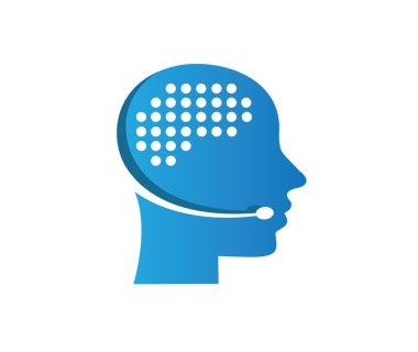 Creative Blue Head Mic Logo Call Center Brain Side Creative Blue Head Logo Call Center Beyin Sembol Tarafı Vektör Tasarım Simgesi Simgesi Simgesi Simgesi Simgesi Simgesi Simgesi Simgesi Simgesi Simgesi Simgesi